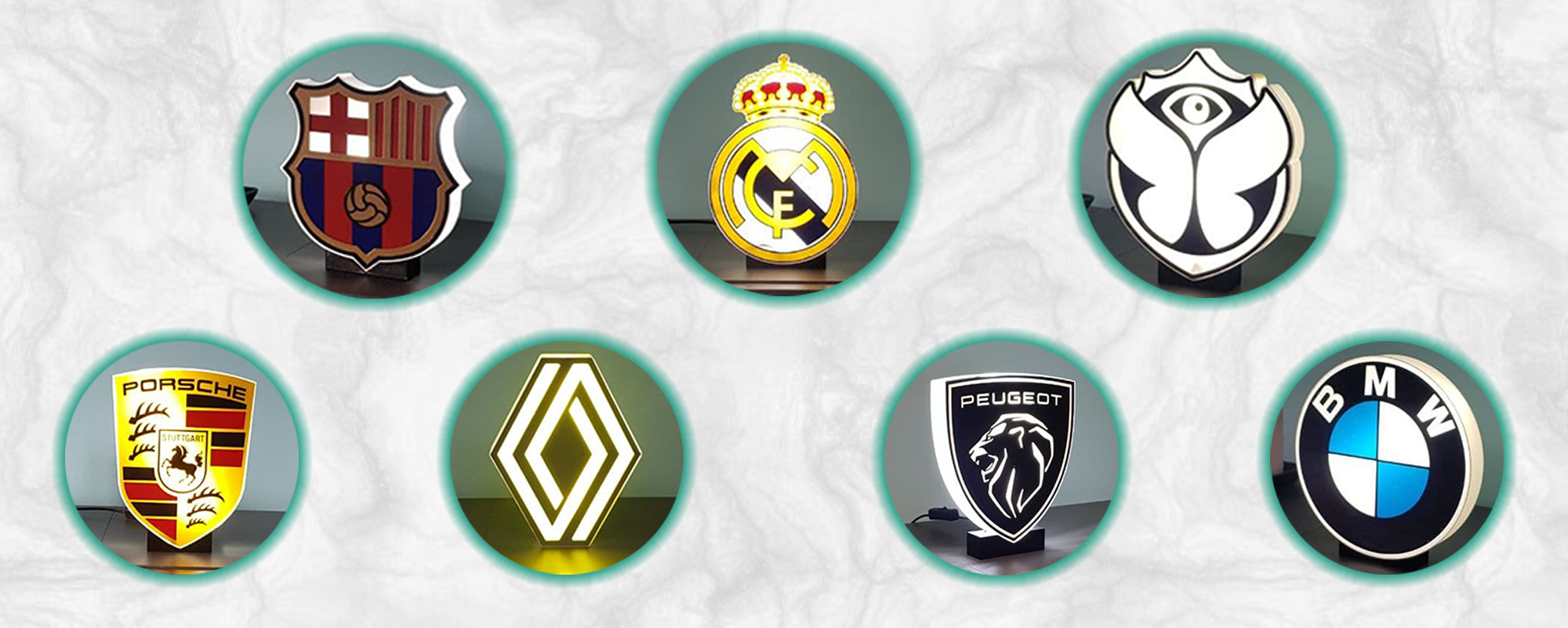 collage de lamporas 3D