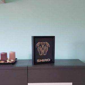 Cuadro 3d perro personalizado